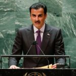 Qatar's ruling emir, Tamim bin Hamad Al Thani, addresses the 76th session of the U.N. General Assembly at United Nations headquarters in New York on Sept. 21, 2021. (Eduardo Munoz/Pool Photo via AP, File)